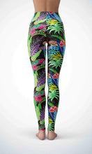 Load image into Gallery viewer, Black jungle  legging for workout yoga gym running - alien wing active