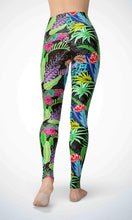 Load image into Gallery viewer, Black jungle  legging for workout yoga gym running - alien wing active