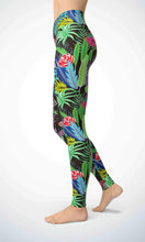 Load image into Gallery viewer, Black jungle  legging for workout yoga gym running - alien wing active