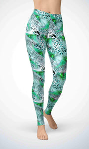 Bee in garden legging for workout yoga gym running - alien wing active