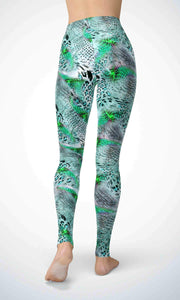 Bee in garden legging for workout yoga gym running - alien wing active