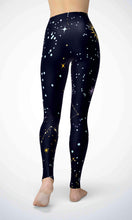 Load image into Gallery viewer, Black wallpaper legging for workout yoga gym running - alien wing active