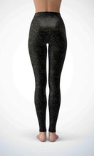 Load image into Gallery viewer, Black rose legging for workout yoga gym running - alien wing active