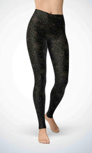 Load image into Gallery viewer, Black rose legging for workout yoga gym running - alien wing active