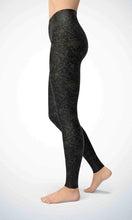 Load image into Gallery viewer, Black rose legging for workout yoga gym running - alien wing active